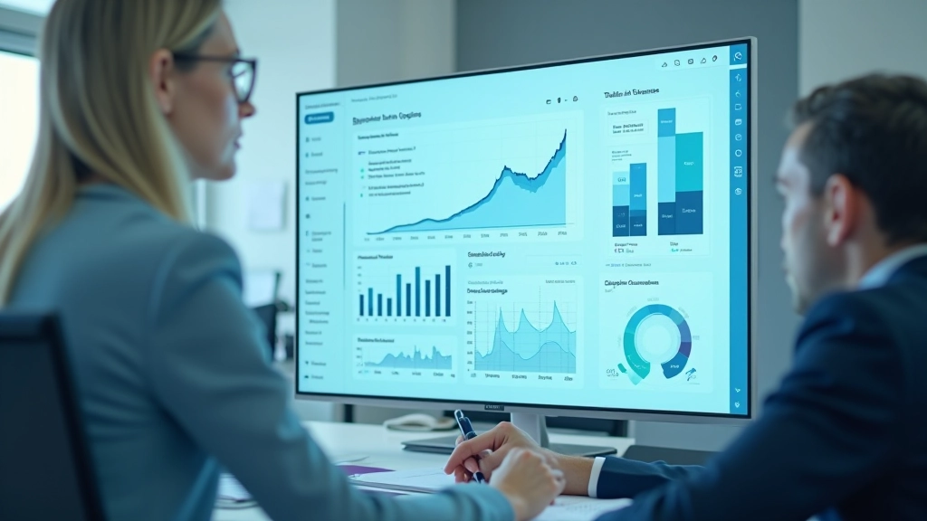 Écran de tableau de bord montrant les critères de standardisation et les métriques d'impact environnemental