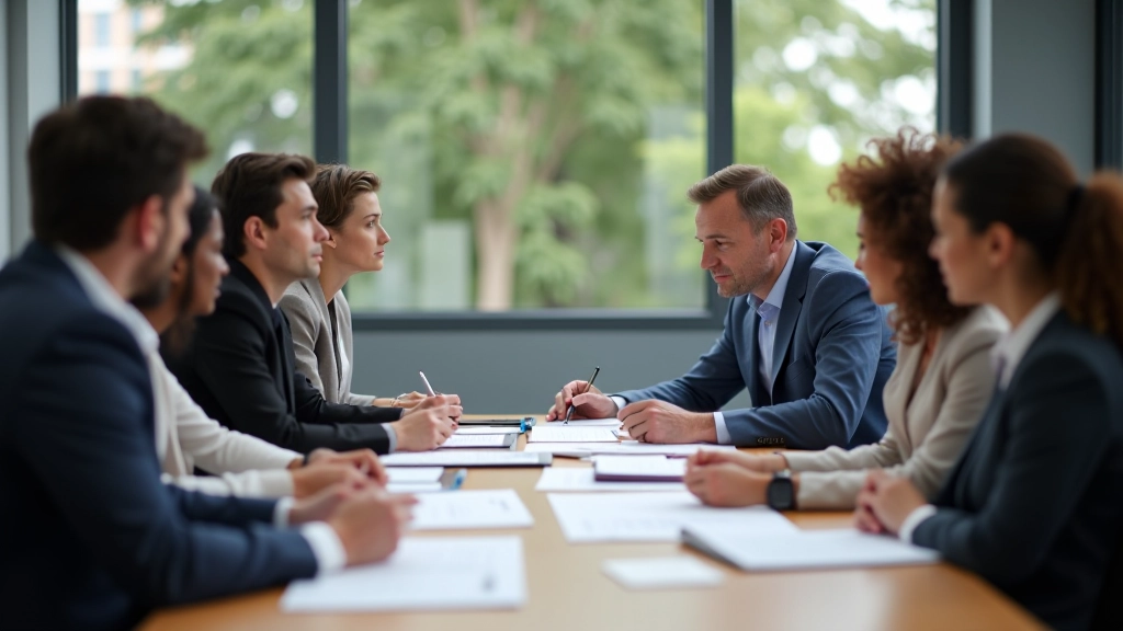 Réunion de travail montrant des experts en discussion autour de documents réglementaires et de critères d'harmonisation